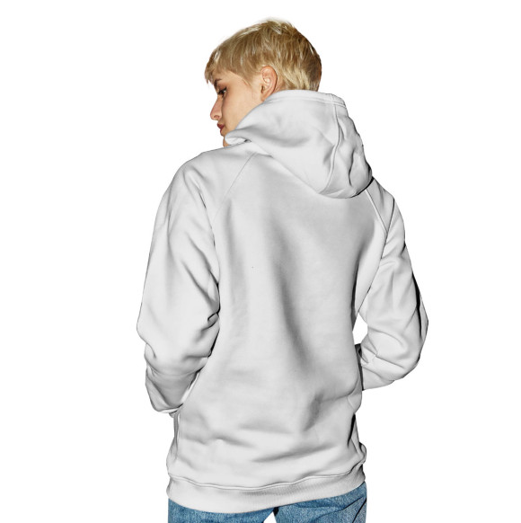 Женское худи с изображением Лиса и кролик цвета Белый