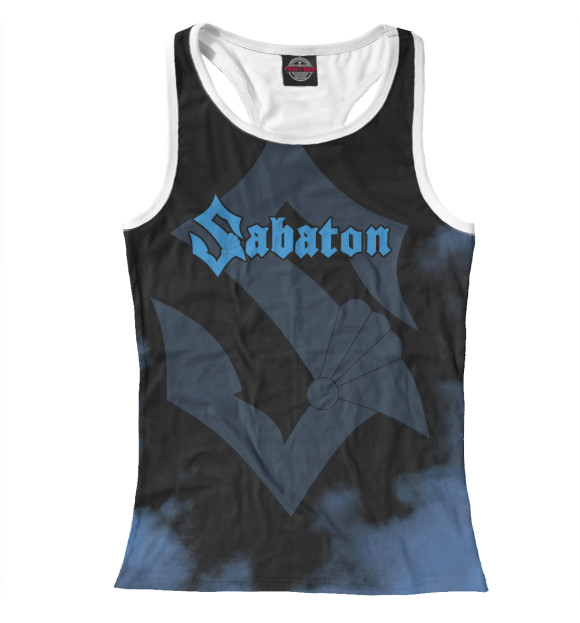 Женская майка-борцовка с изображением Sabaton цвета Белый