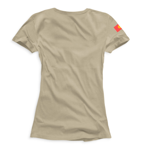 Женская футболка с изображением Кыргыз республикасы цвета Белый