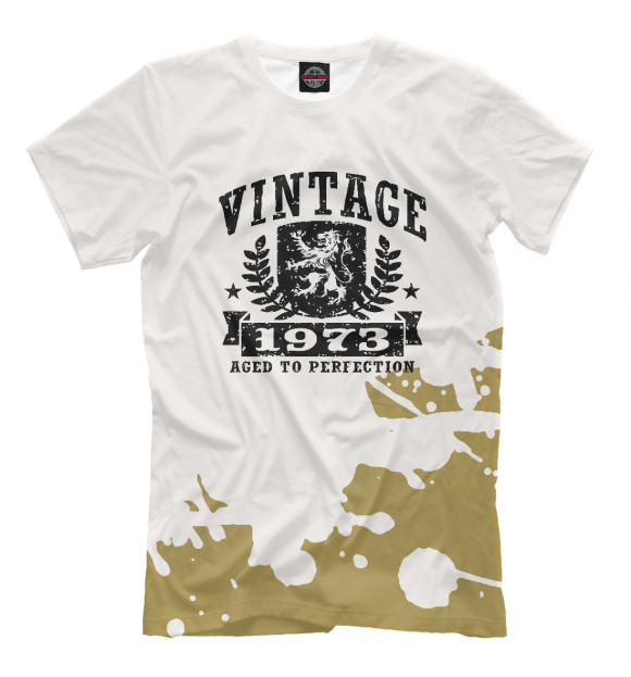 Футболка для мальчиков с изображением Vintage 1973 цвета Белый