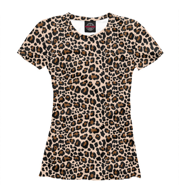 Женская футболка с изображением Шкура леопарда цвета Белый