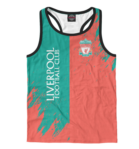 Мужская майка-борцовка с изображением Liverpool цвета Белый