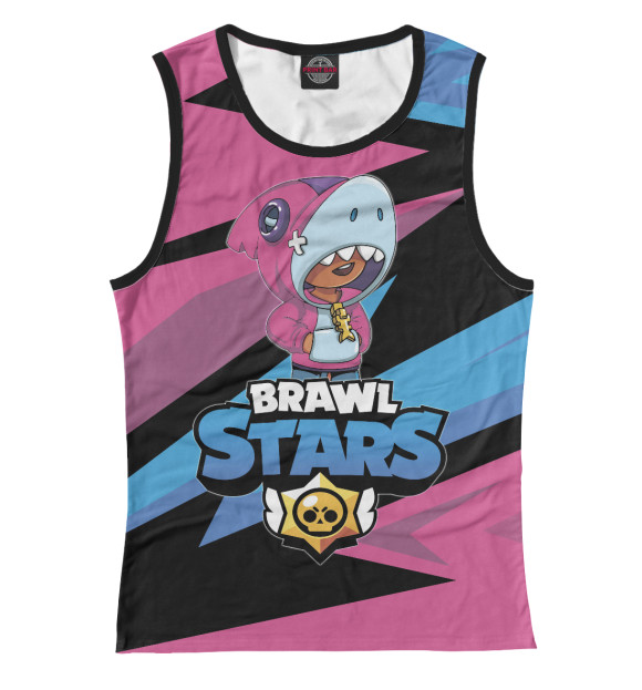Женская майка с изображением Brawl Stars цвета Белый