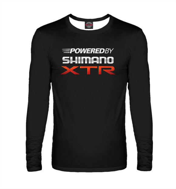 Мужской лонгслив с изображением Shimano XTR цвета Белый