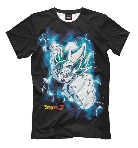 Мужская футболка с изображением Dragon Ball цвета Белый