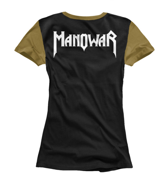 Футболка для девочек с изображением Manowar цвета Белый
