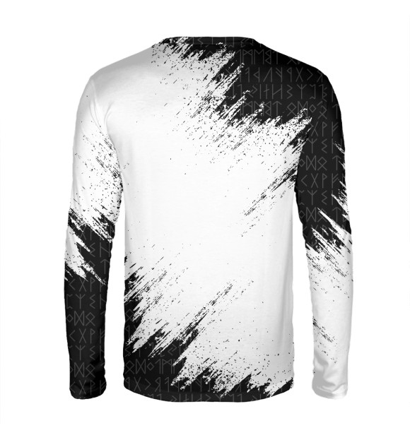 Мужской лонгслив с изображением Оберег Посолонь цвета Белый