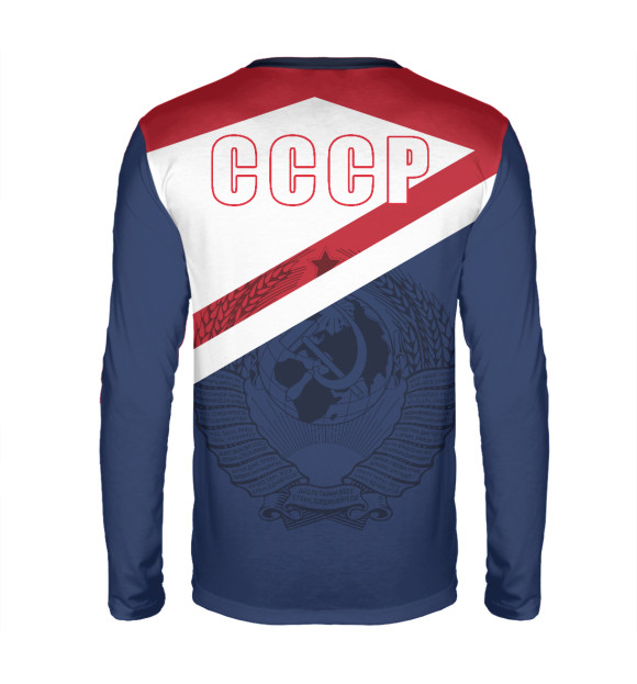 Мужской лонгслив с изображением СССР цвета Белый