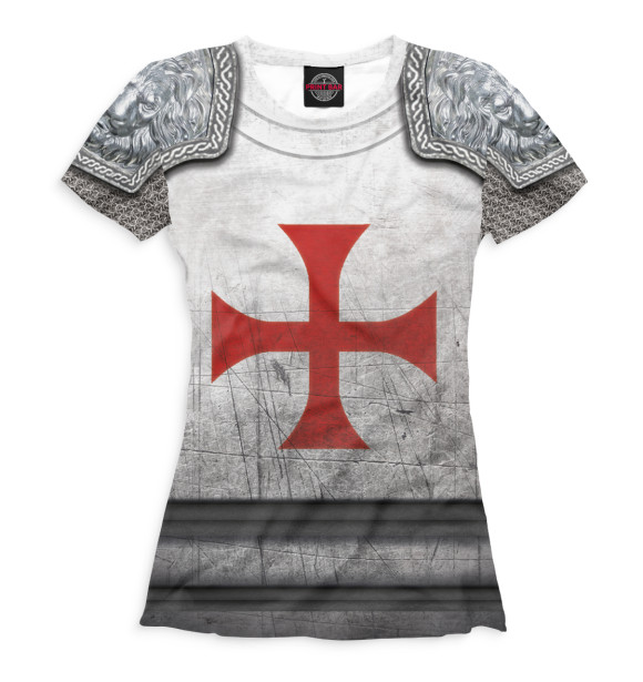 Футболка для девочек с изображением Доспехи цвета Белый