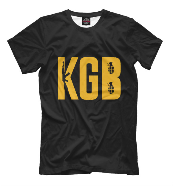Мужская футболка с изображением KGB цвета Белый