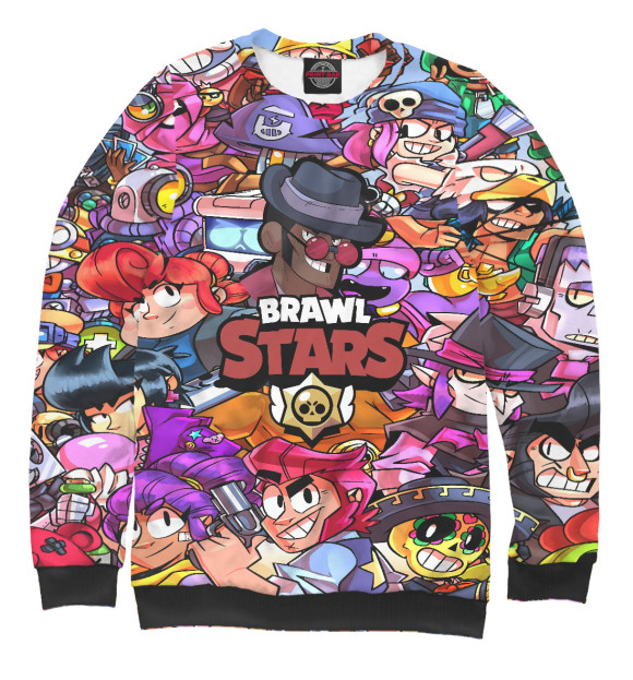 Женский свитшот с изображением Brawl Stars BROCK цвета Белый