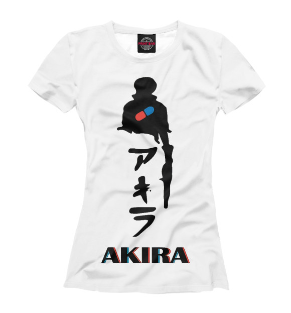Футболка для девочек с изображением Akira цвета Белый
