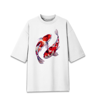 Женская футболка оверсайз Рыбы