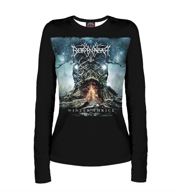 Женский лонгслив с изображением Borknagar цвета Белый