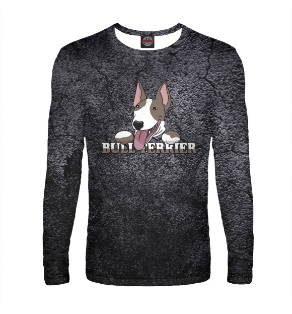 Мужской лонгслив с изображением Bull Terrier Dog Lover Dogs цвета Белый