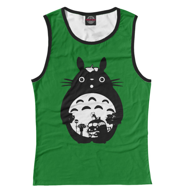 Майка для девочки с изображением Totoro цвета Белый
