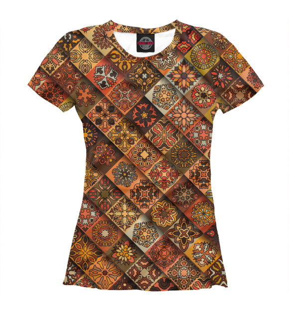 Футболка для девочек с изображением Славянская символика цвета Белый