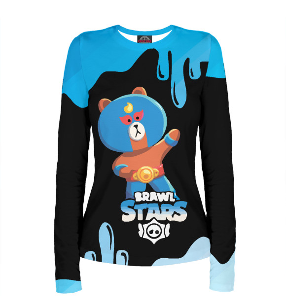 Женский лонгслив с изображением Brawl Stars цвета Белый