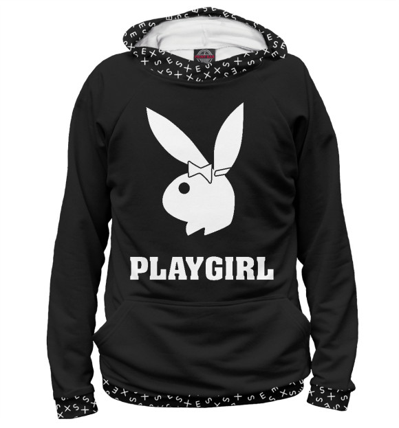 Женское худи с изображением Playgirl цвета Белый