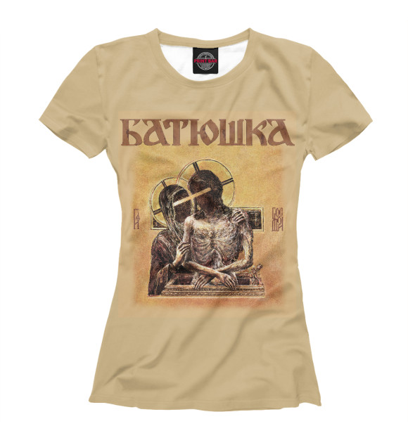 Женская футболка с изображением Batushka цвета Белый