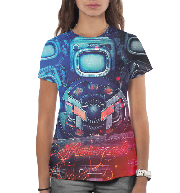 Женская футболка с изображением Marmok цвета Белый