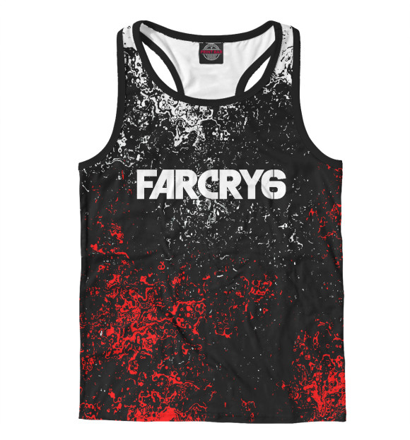 Мужская майка-борцовка с изображением FARCRY6 цвета Белый