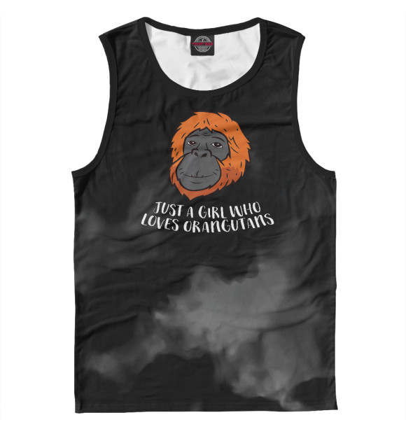 Майка для мальчика с изображением A Girl Who Loves Orangutans цвета Белый
