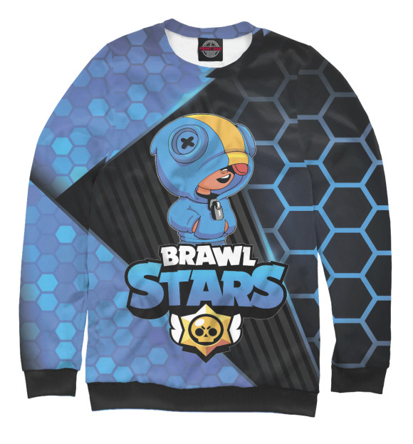 Мужской свитшот с изображением Brawl Stars цвета Белый