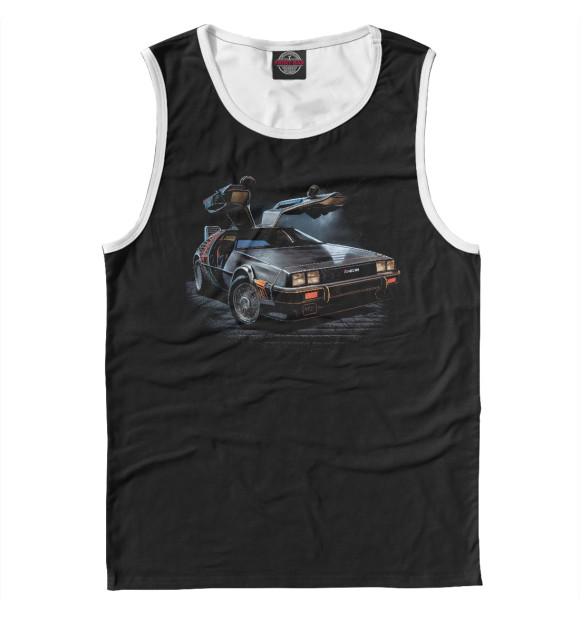 Майка для мальчика с изображением Back to the Future Delorian цвета Белый