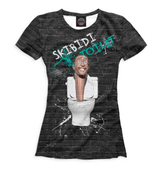 Женская футболка Skibidi toilet