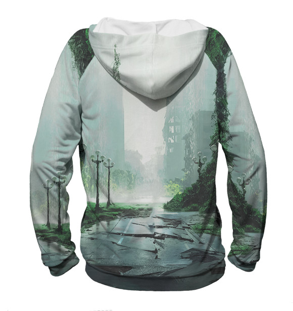 Мужское худи с изображением Город The Last of Us цвета Белый