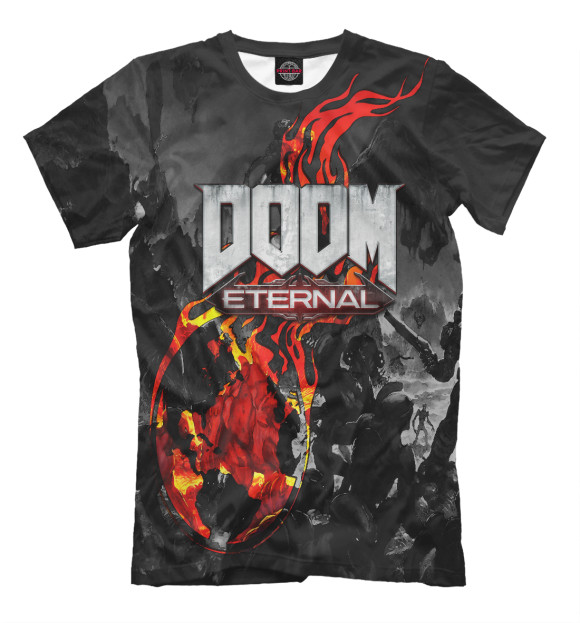 Футболка для мальчиков с изображением Doom Eternal цвета Белый