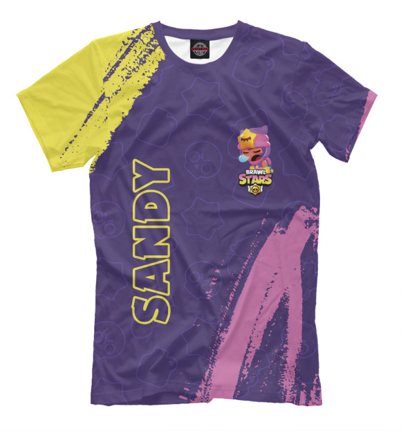 Мужская футболка с изображением Brawl Stars Sandy / Сэнди цвета Белый