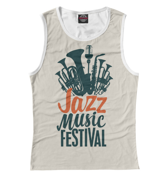 Майка для девочки с изображением Jazz цвета Белый