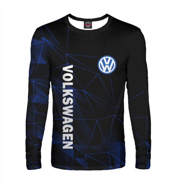 Мужской лонгслив с изображением ФОЛЬКСВАГЕН, VOLKSWAGEN цвета Белый