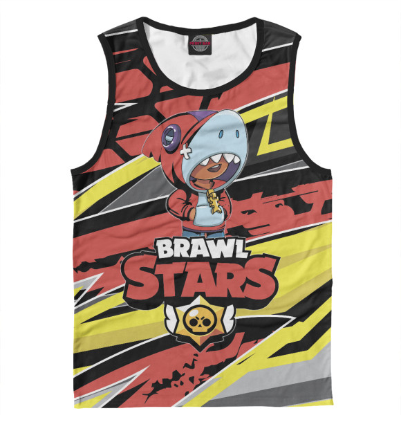 Майка для мальчика с изображением Brawl Stars цвета Белый