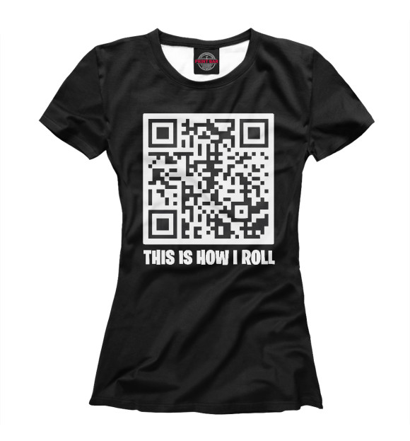 Футболка для девочек с изображением How I Roll цвета Белый