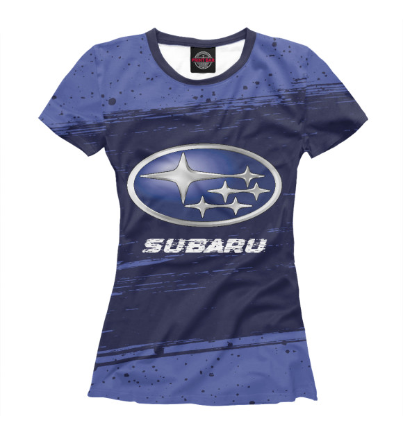 Женская футболка с изображением Subaru | Subaru цвета Белый