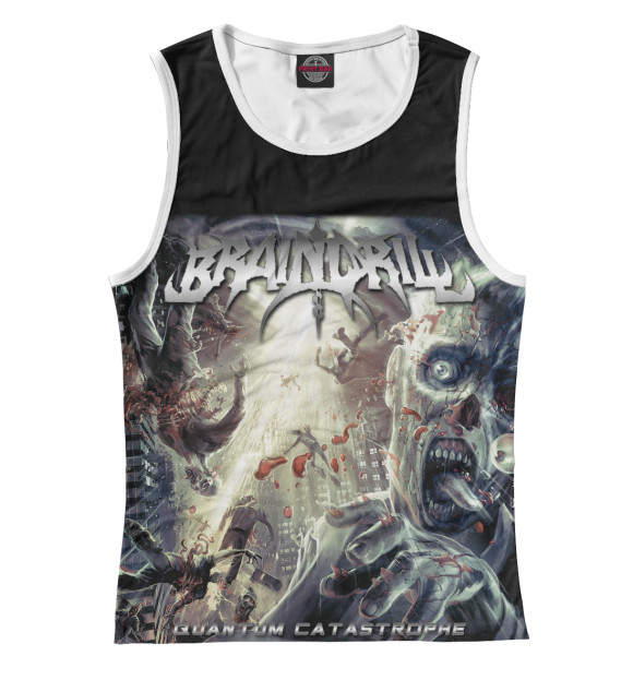 Женская майка с изображением Braindrill цвета Белый