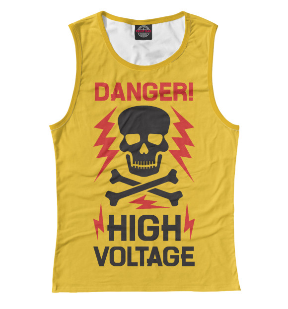 Женская майка с изображением Электрик цвета Белый