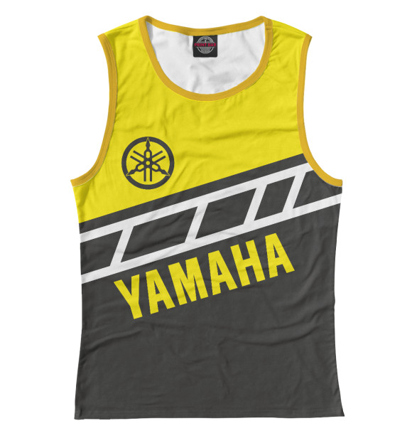 Женская майка с изображением Yamaha цвета Белый