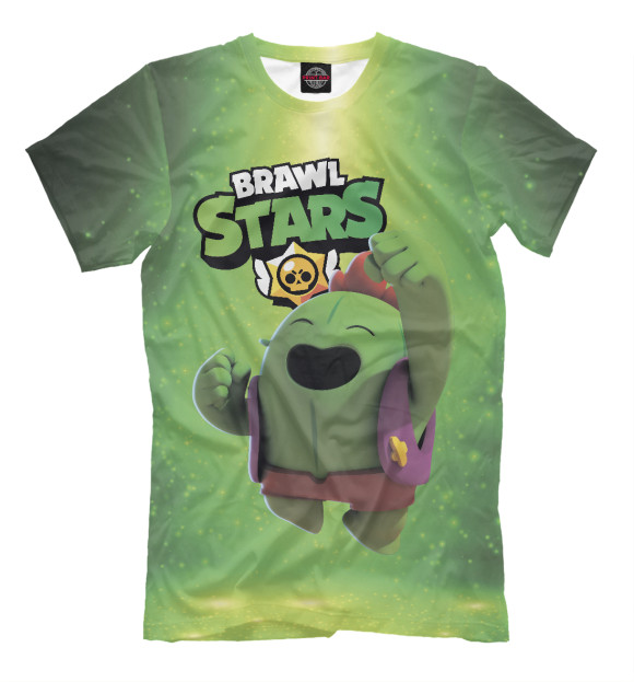 Футболка для мальчиков с изображением Brawn Stars Spike цвета Белый