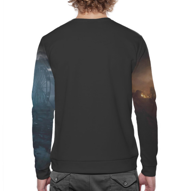 Мужской свитшот с изображением Элли, Эбби и Джоэл цвета Белый