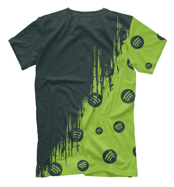 Мужская футболка с изображением Spotify / Спотифай цвета Белый