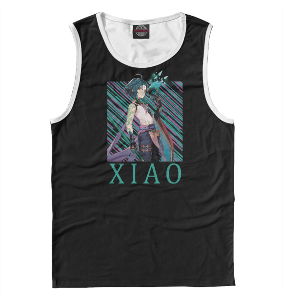 Майка для мальчика с притом Сяо Genshin Impact цвета Белый Майка для мальчика с изображением Сяо Genshin Impact цвета Белый