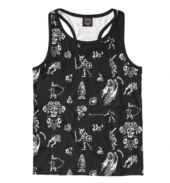 Мужская майка-борцовка с изображением Castlevania III цвета Белый