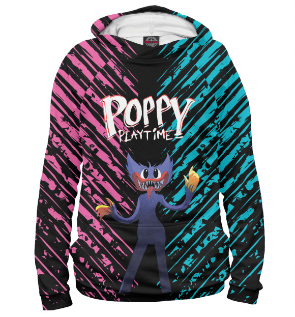 Женское худи с изображением Poppy Playtime цвета Белый