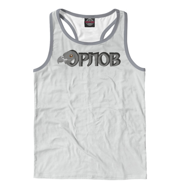 Мужская майка-борцовка с изображением Орлов цвета Белый