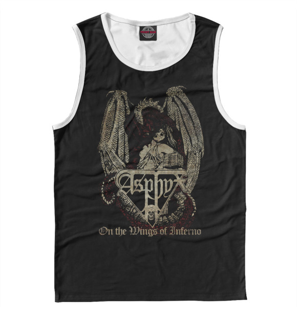 Мужская майка с изображением Asphyx цвета Белый