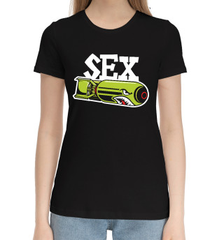 Женская хлопковая футболка Секс БОМБА